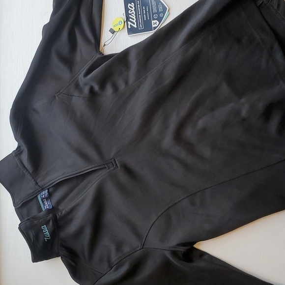 Zusa Black Influencer Quarter Pullover S NWT *flaw zipper - Picture 2 of 9